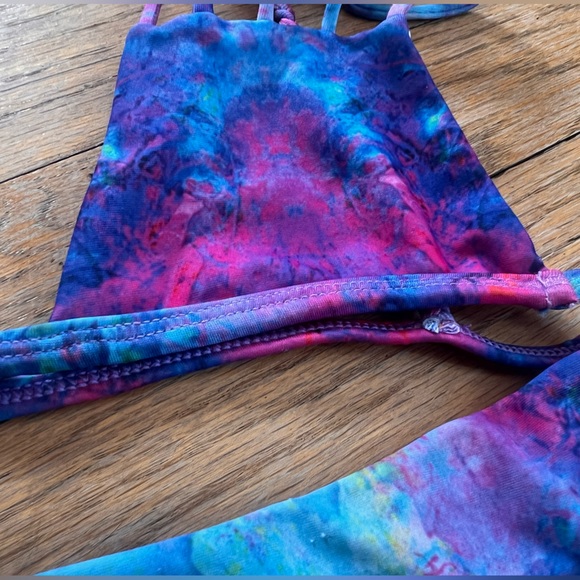 Moana Bikini swim set size Small purple and blue tye dye POPPING PIPPY SPAGHETTI - Picture 6 of 7